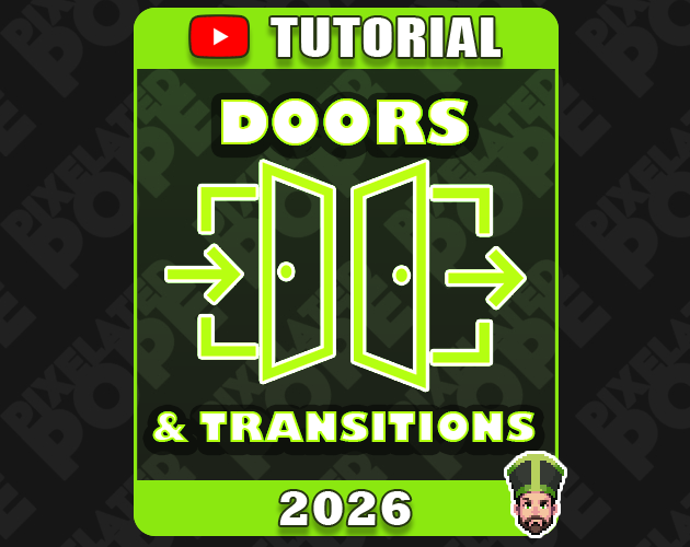 Cover image for GameMaker Doors & Transitions 2026 - 3 PART VIDEO TUTORIAL -- from Beginner to Expert