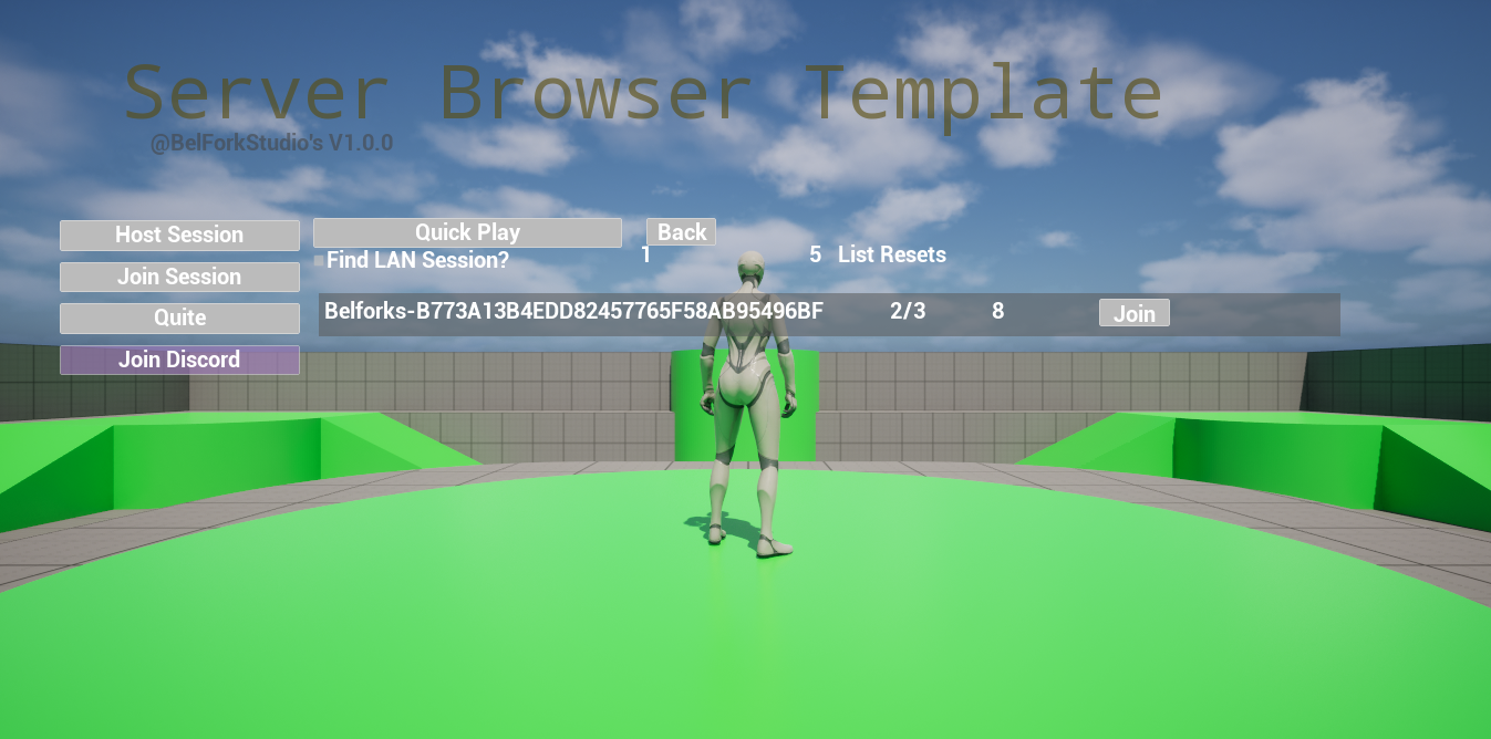 Server Browser Template - Unreal Engine by BelFork