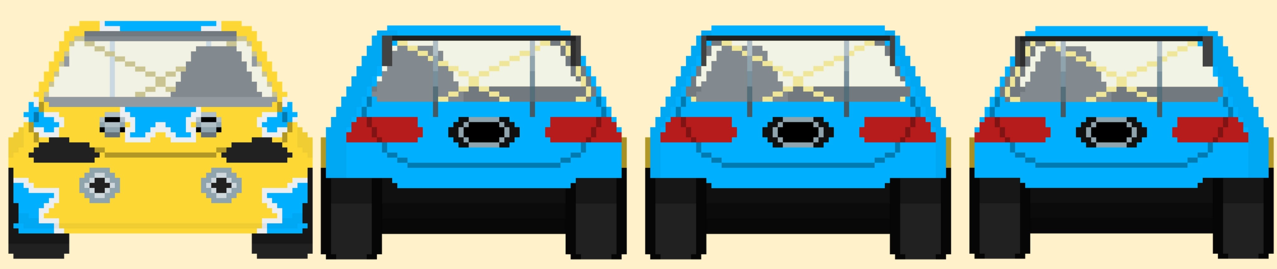 Cars Sprites Pack #15 (+3 cars animated) by Pay 'n' Sprite