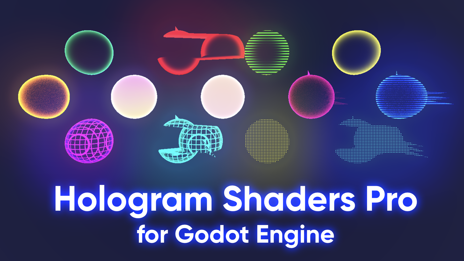 Hologram Shaders Pro for Godot by Daniel Ilett