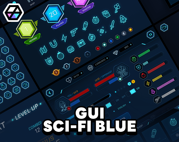 GUI - SciFi Blue by LAYERLAB