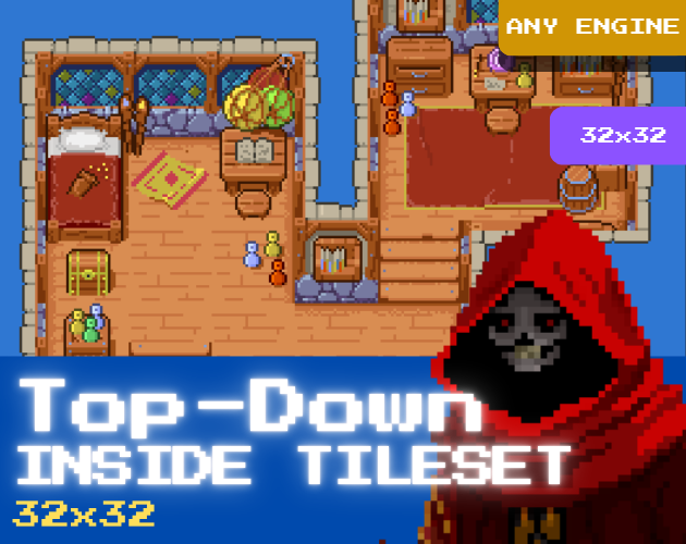Top Down RPG Inside Pack 32x32 by Booom