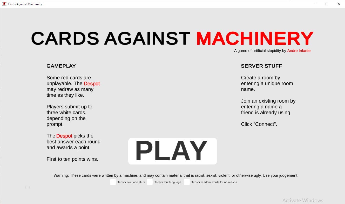 Cover image for Cards Against Machinery