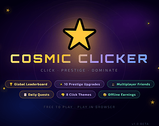 Cosmic Clicker game screenshot