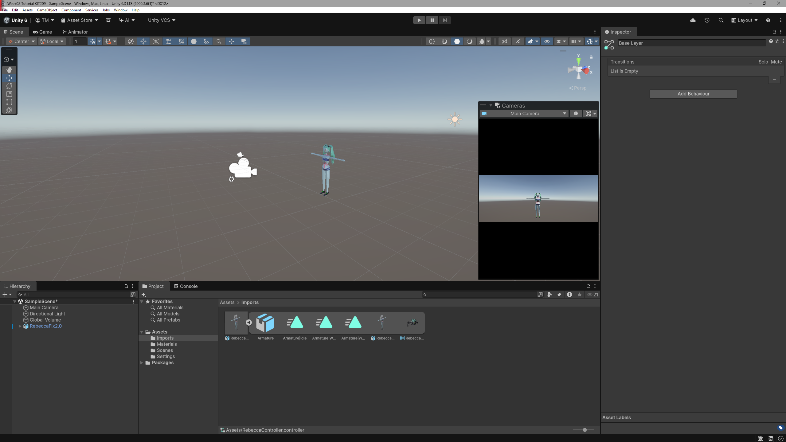 Tutorial Week02 3D Models in Unity - KIT207 Portfolio by tmunns