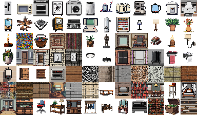 Assorted Home Indoor 32x32 tiles by Hollow Pixel