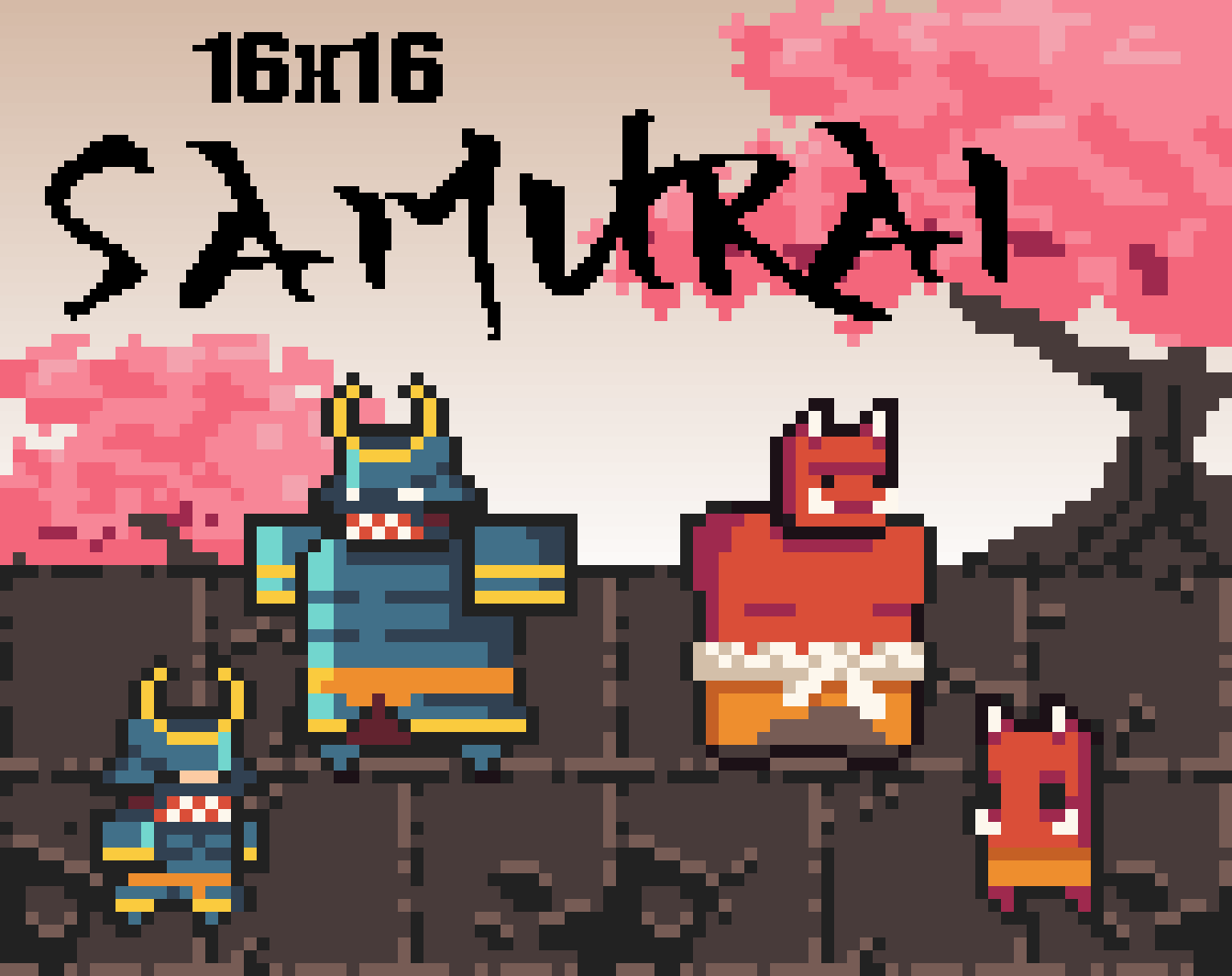 16x16 Samurai Fantasy Characters by Superdark
