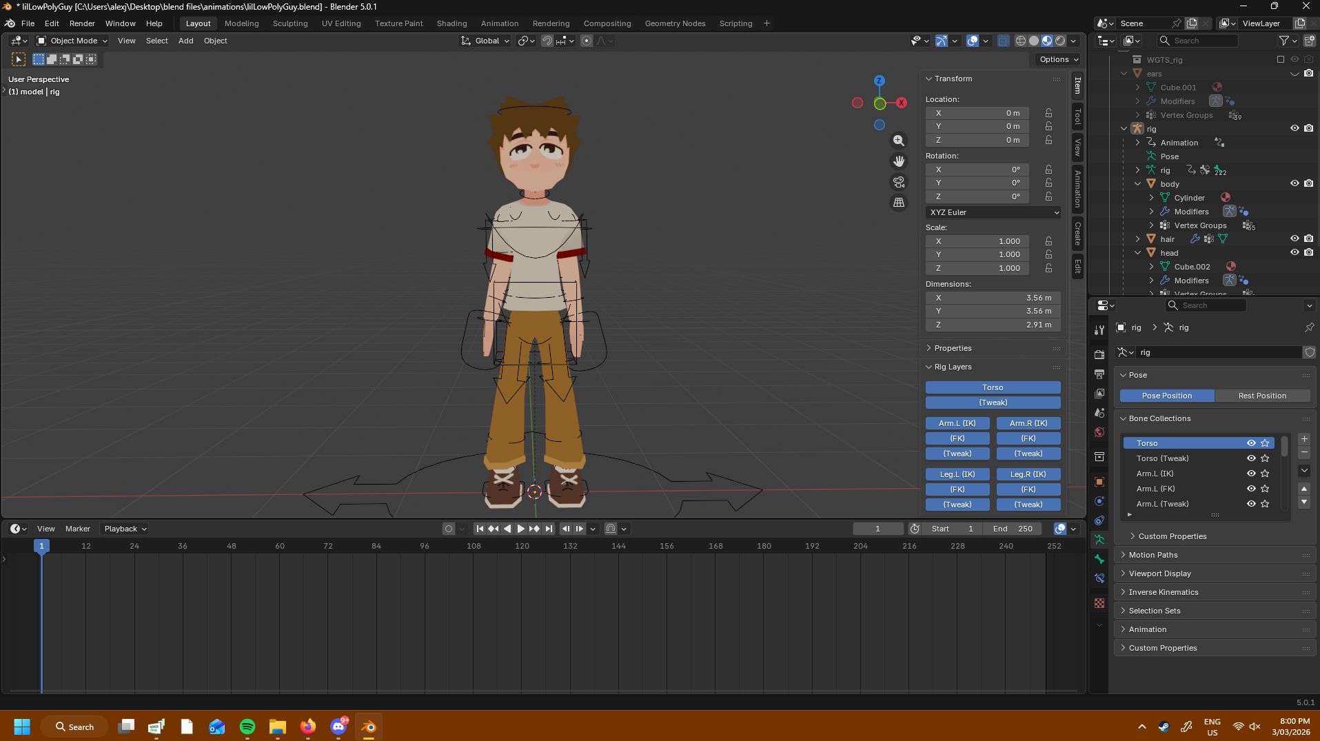 Dancing Rig Animation devlog - Rigging & Animation - UTAS KIT207 Portfolio by Alex_Mang
