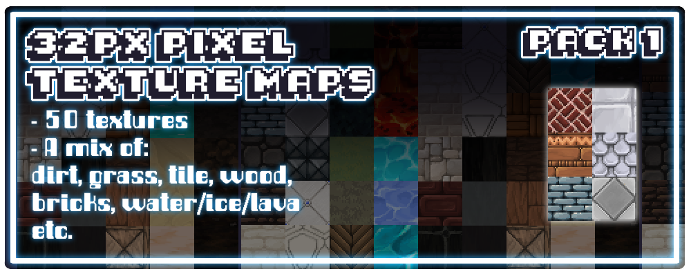 Pixelart 32px Texture Maps Pack 1 by VoodooMoose