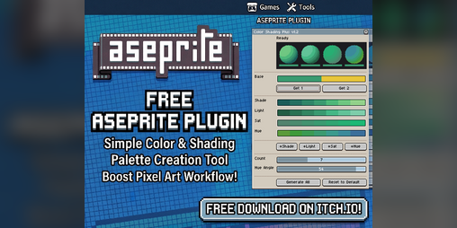 Cover image for aseprite color shading plus