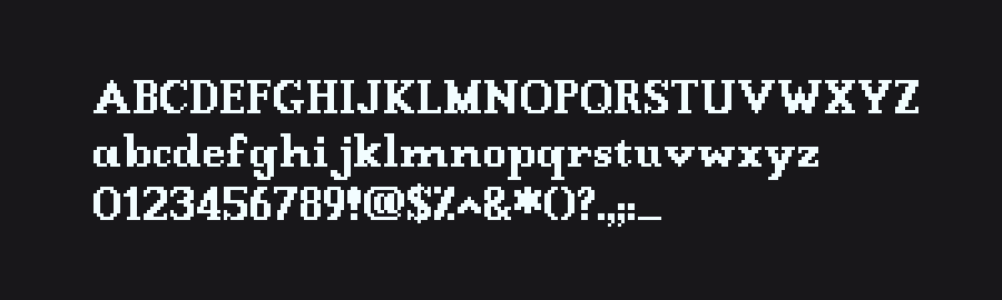 Pixel Font - TS Serif