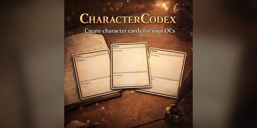 Cover image for CharacterCodex– OC Character Card Generator