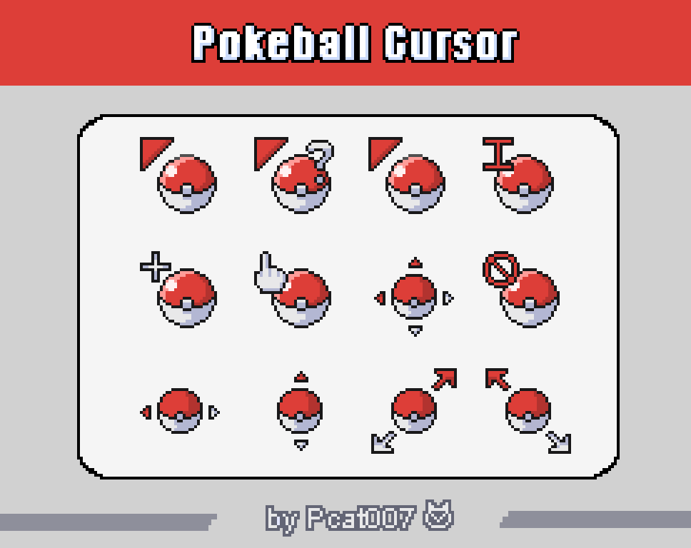 [Free Sample] Pokeball Cursor Pack by Pcat007