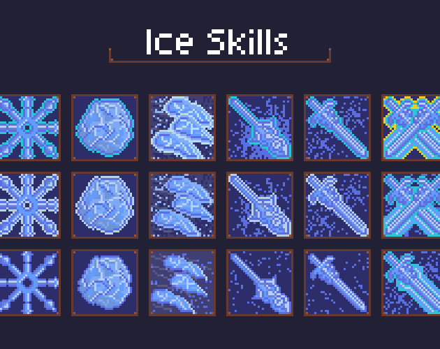 Ice Skill Icon Set by OceansCurse