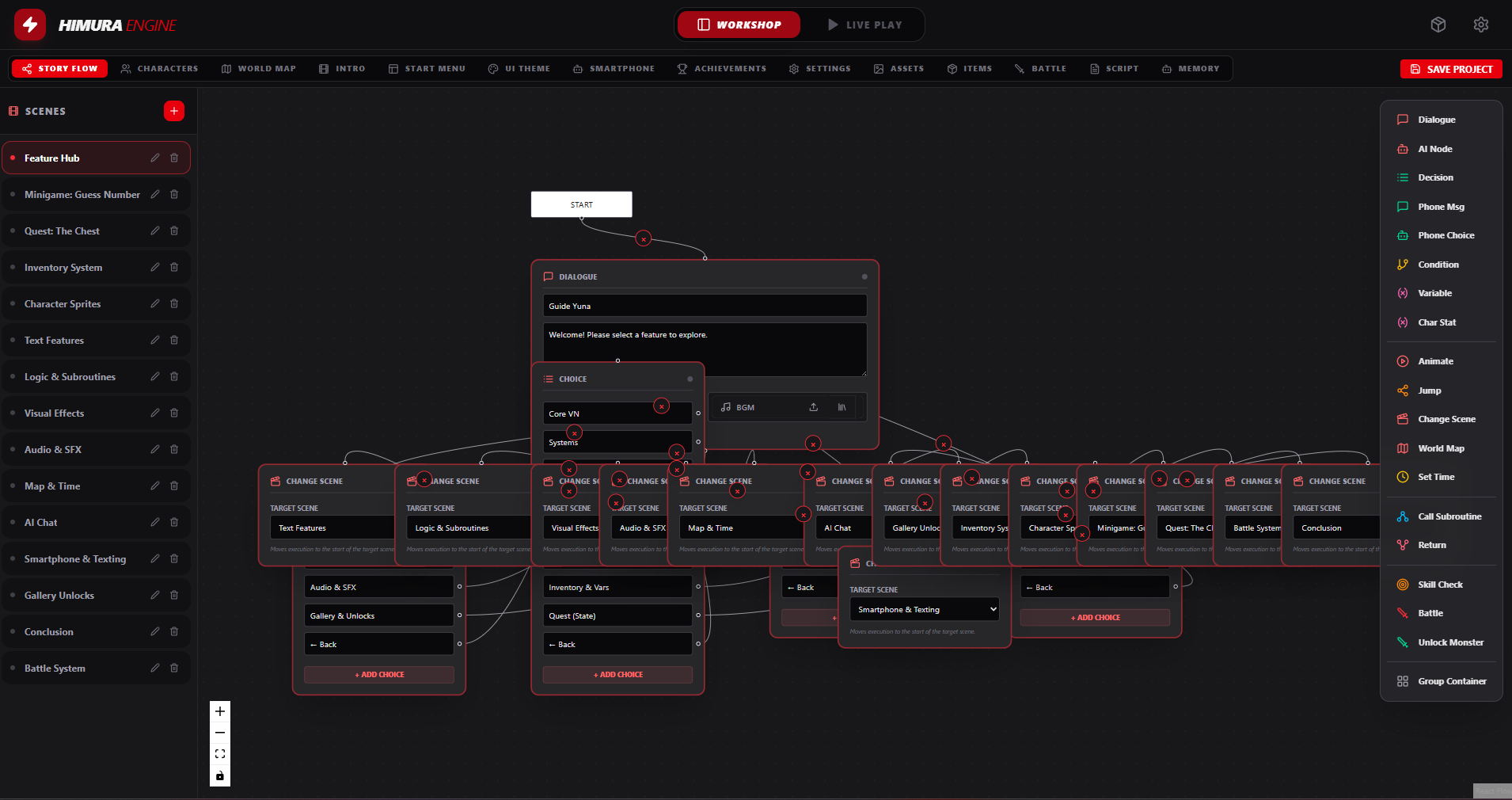 Himura Engine 3.0 | Advanced Node-Based Visual Novel Framework by ...