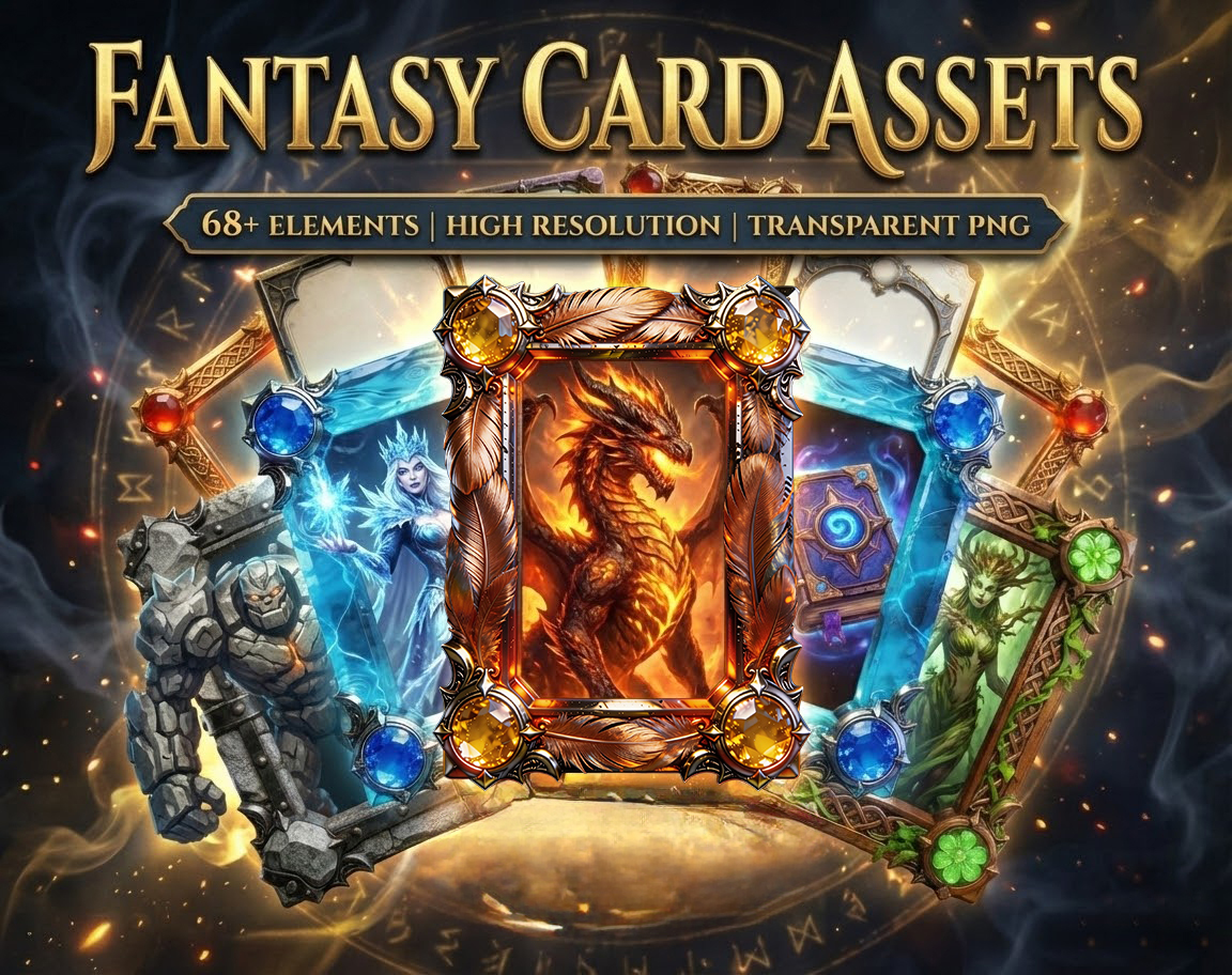 Fantasy RPG Card Kit - 68+ HQ Assets