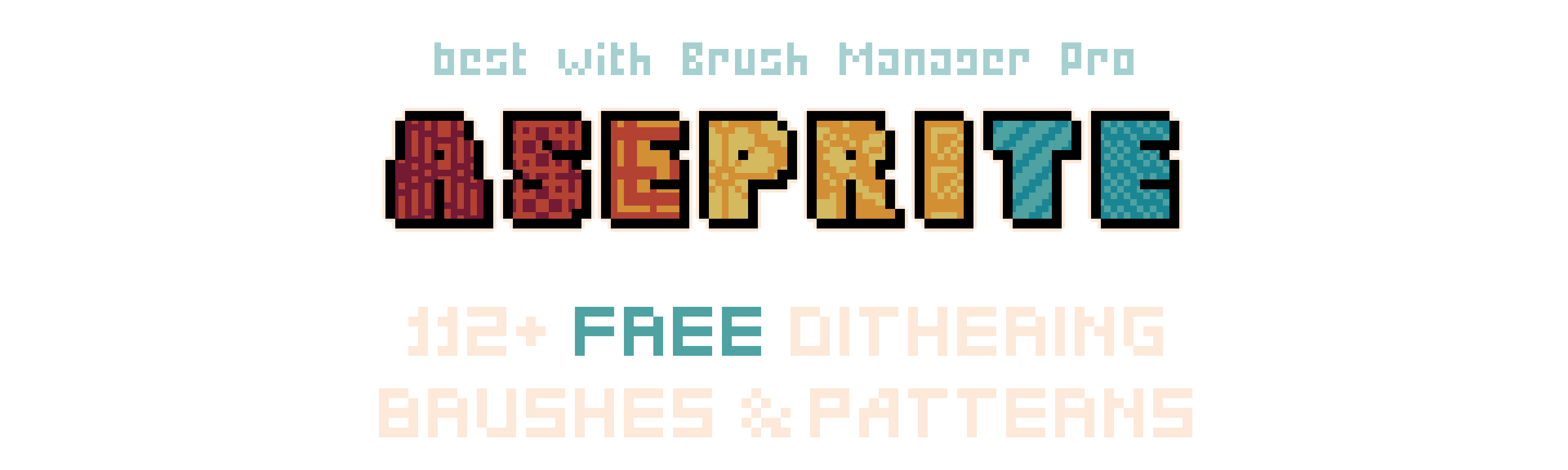 112+ Free Dithering Brushes & Patterns For Aseprite by sodedromme