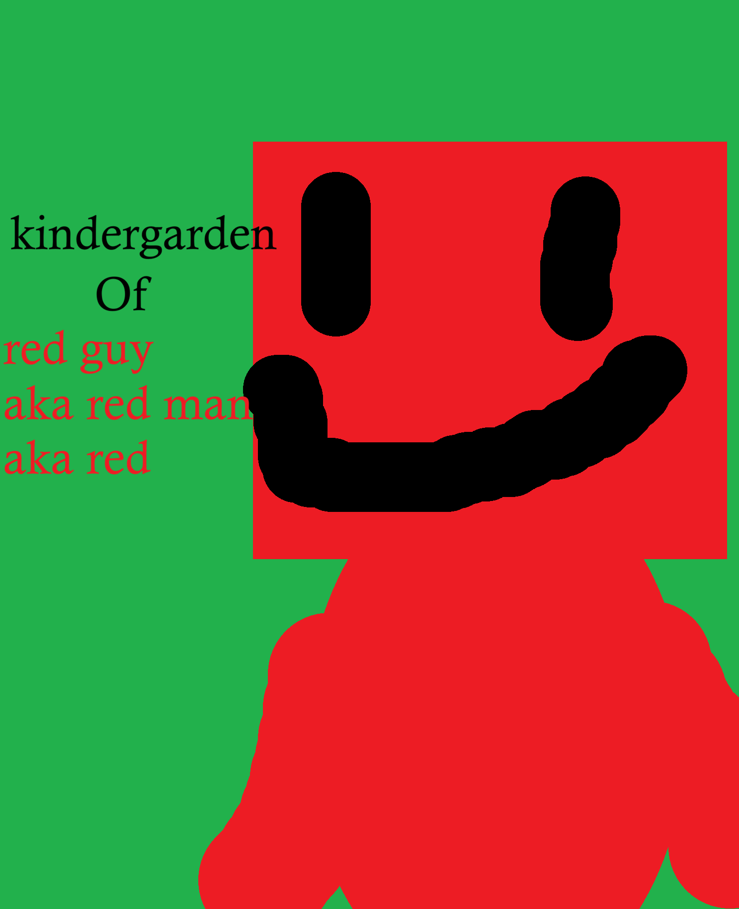 Cover image for kindergarden of red man aka red guy aka red