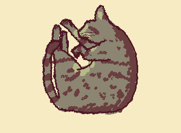 my cat drawn in wigglypaint