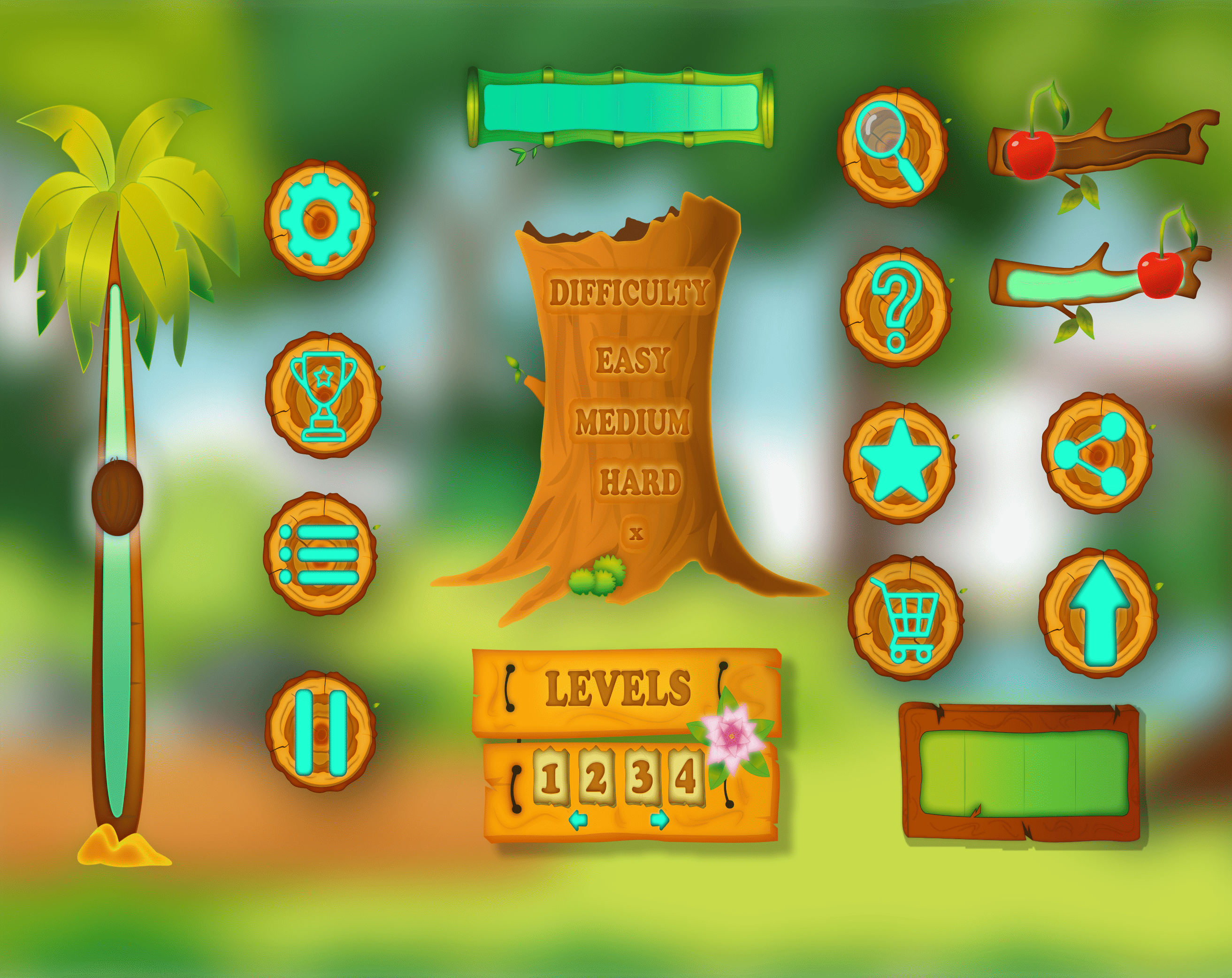 Nature Wood UI & Interface Kit by Siprtist