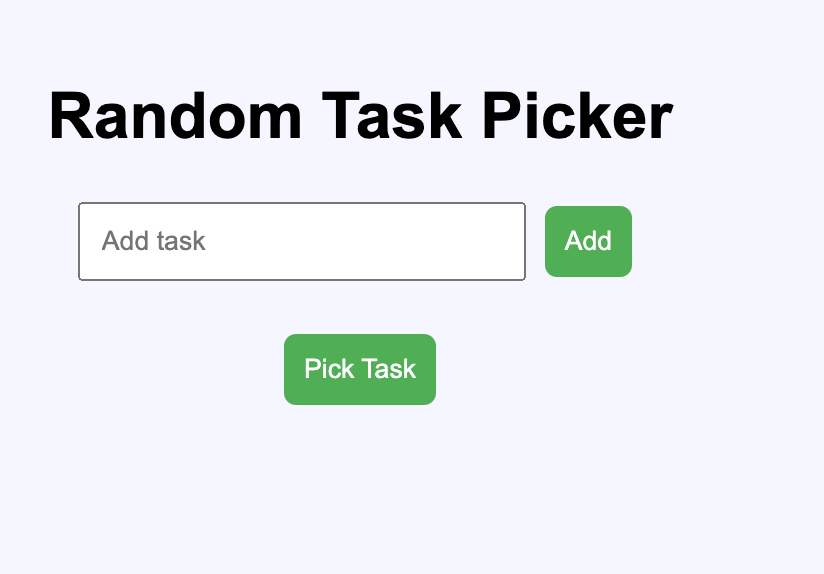Random Task Picker – ADHD Productivity Tool by wilko-indindango