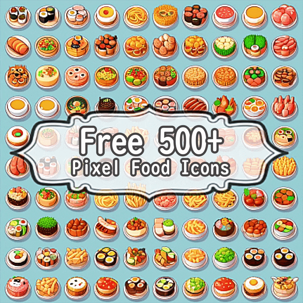 Free - 500+ Pixel Food Icons: RPG Asset Pack