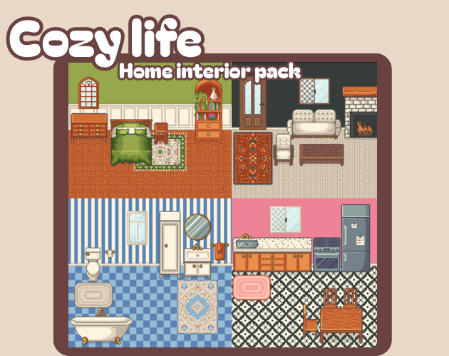 Cozy Life Interior – 150+ 16x16 Pixel Art Furniture - itch.io