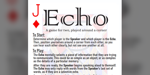 Cover image for Echo (A 52/52/52 Game)