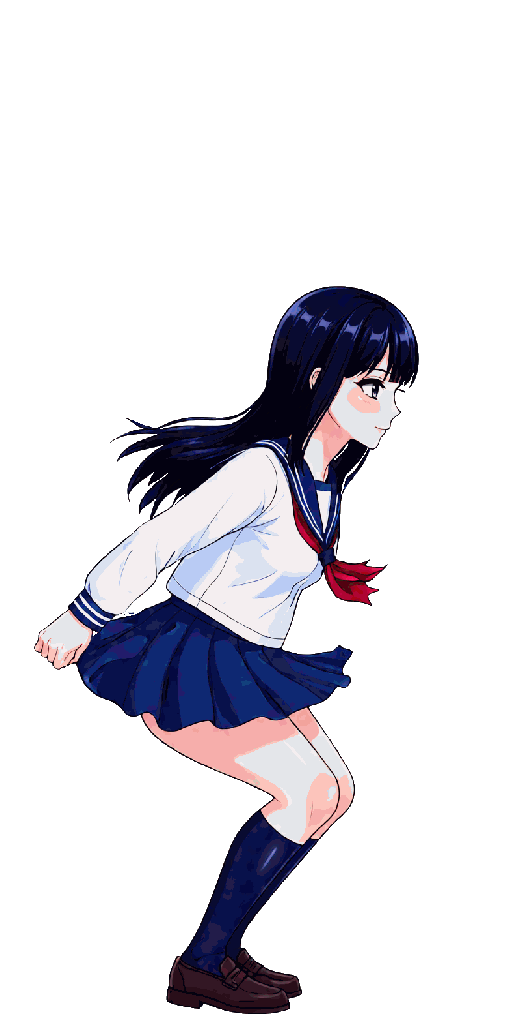 School Girl Action Pack 2D game visual novel asset by Bikegol