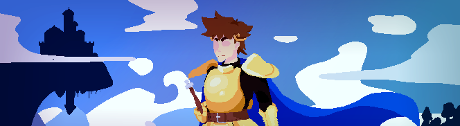 Fantasy Saga #7 - Golden Knight (2D Character + Portrait)