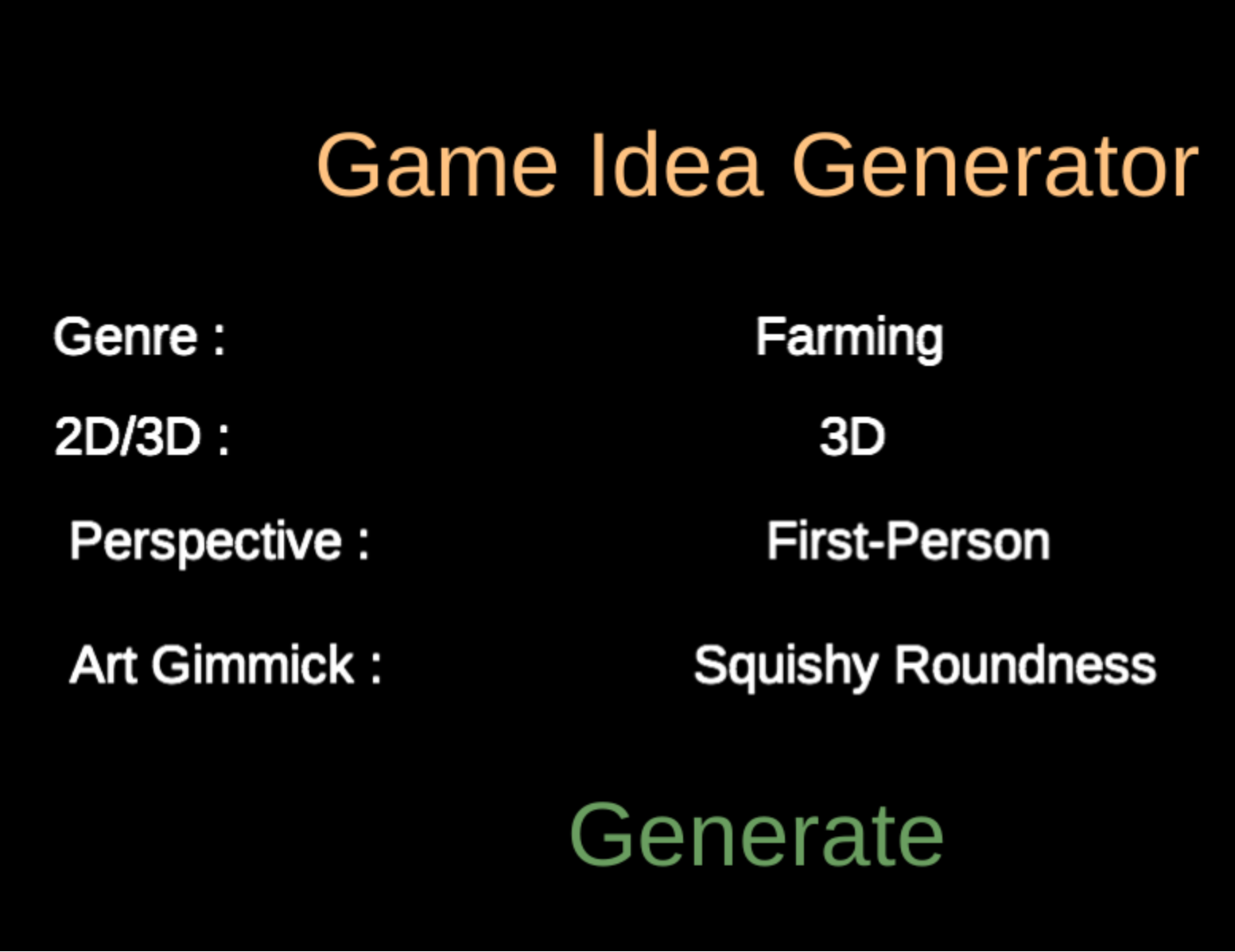 Game Idea Generator by Ruby Interactive Games
