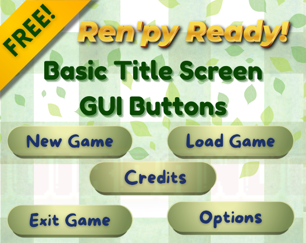 Gui Ren Custom Ren'py/Tyrano Builder GUI (Ren'py Ready!) by Punkora Studios