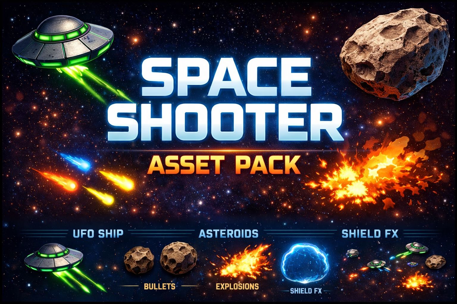Top-Down Sci-Fi Space Shooter Asset Pack by ROASTED CODE STUDIO