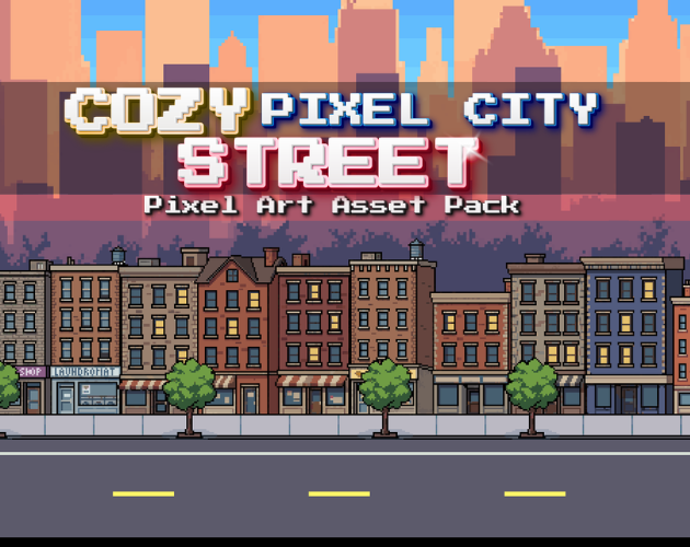 Cozy Pixel City Street – Pixel Art Asset Pack by MutterPixel Studio