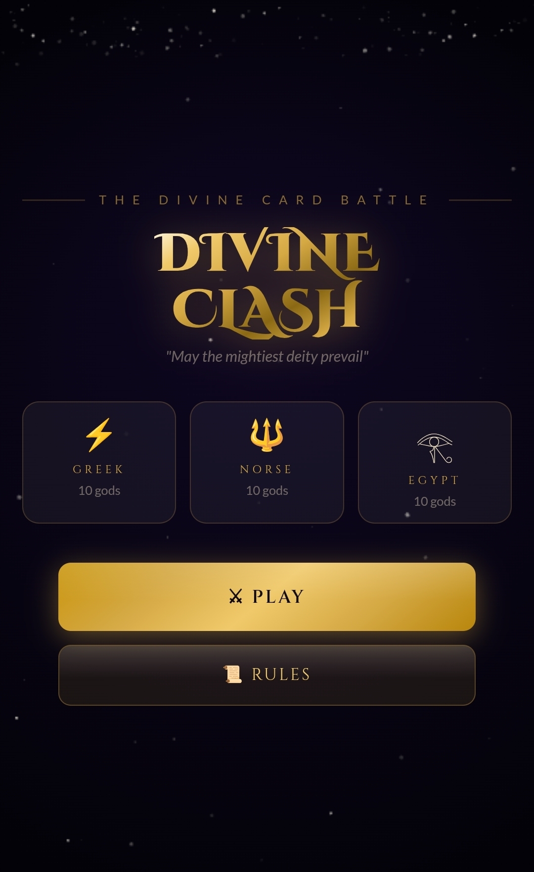 Divine Clash Card Game