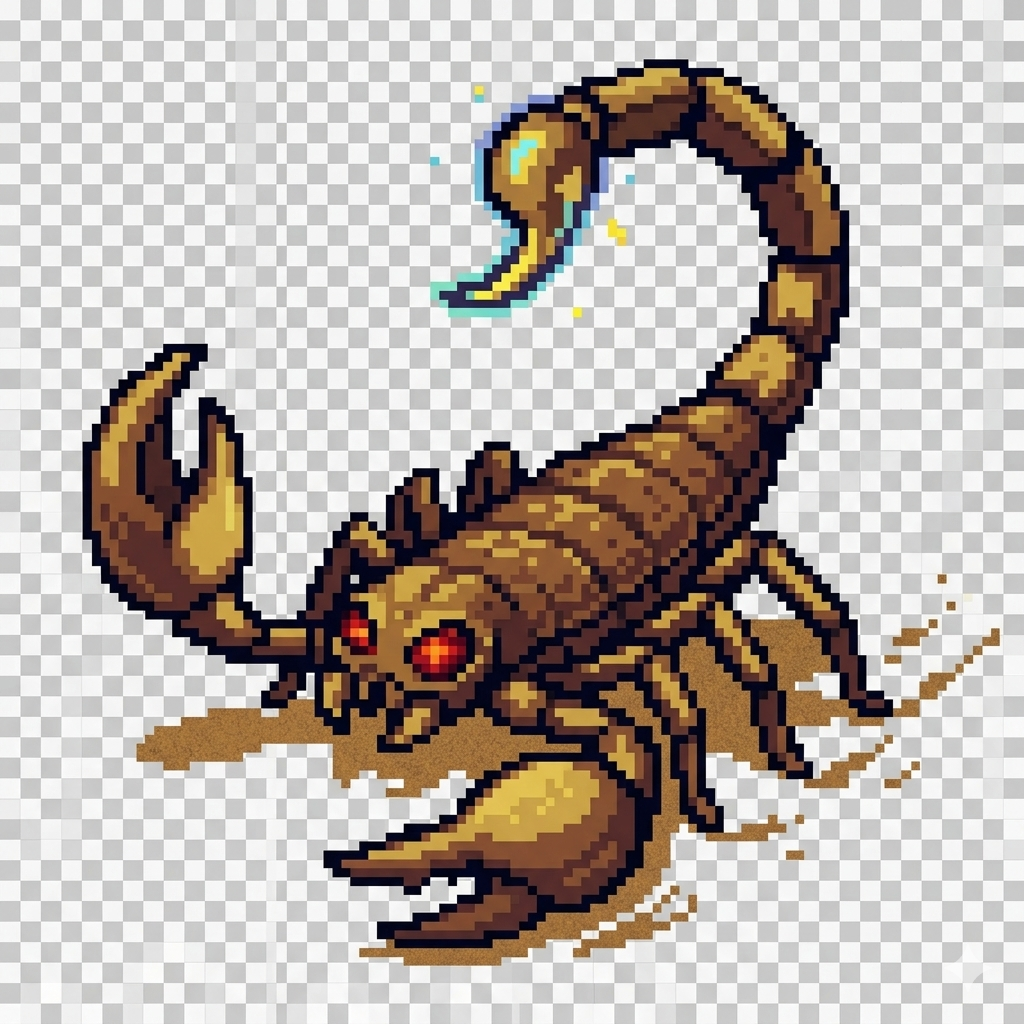 Pixel Art Scorpion - Desert Enemy Pack". by imranofficial78699-boop