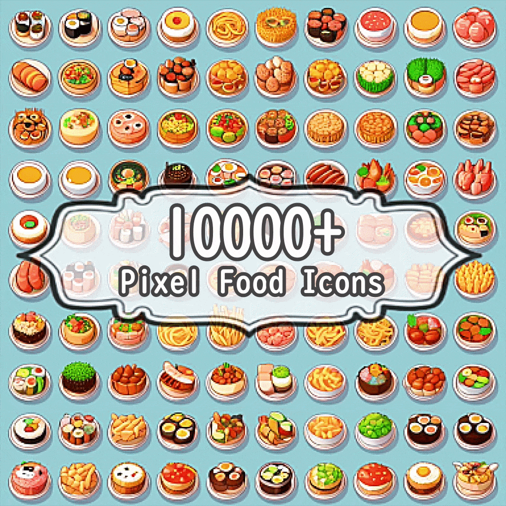 10000+ Pixel Food icons: Rpg Asset Pack