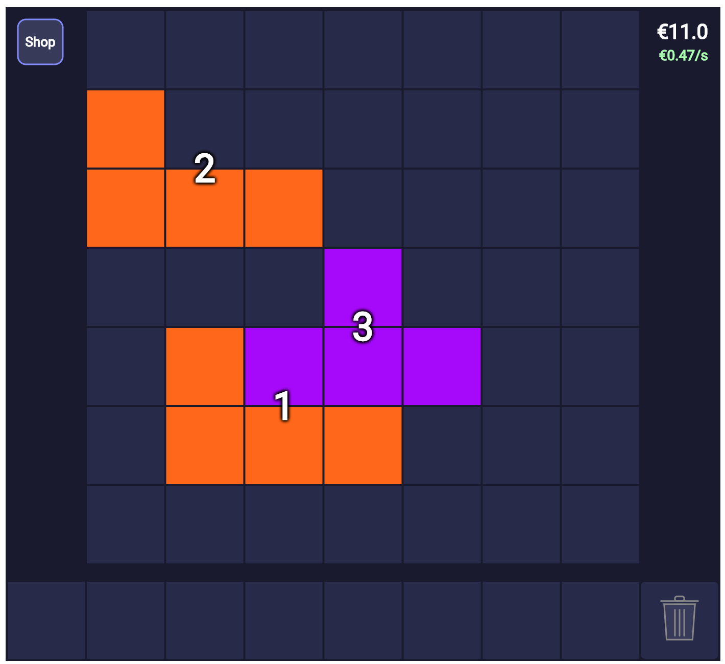 Idle Pieces Grid