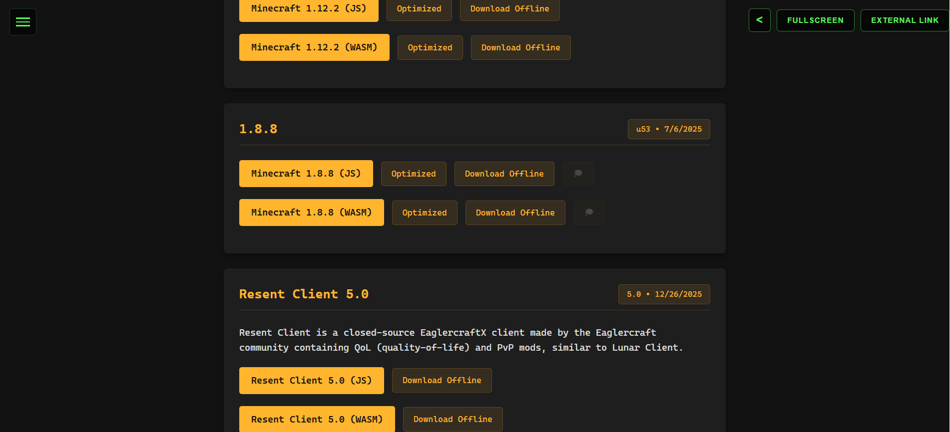 Minecraft.All versions