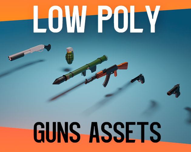 Low Poly Guns Assets Pack Mini