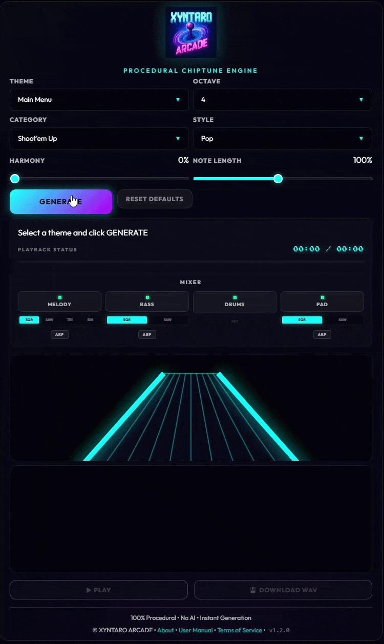Procedural Chiptune Engine