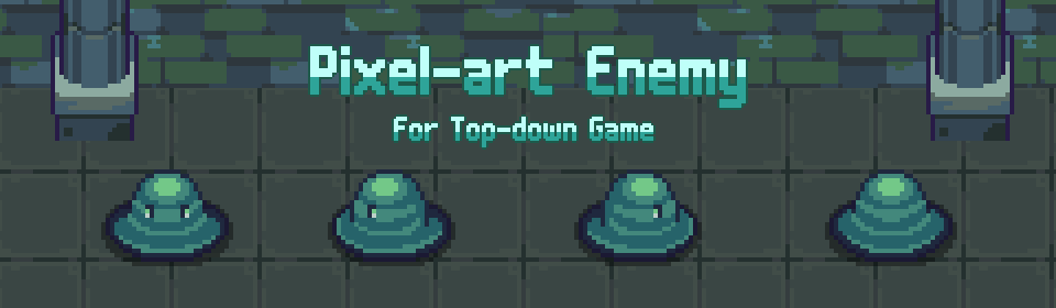 Top-Down Pixel Art Enemy: Grimer