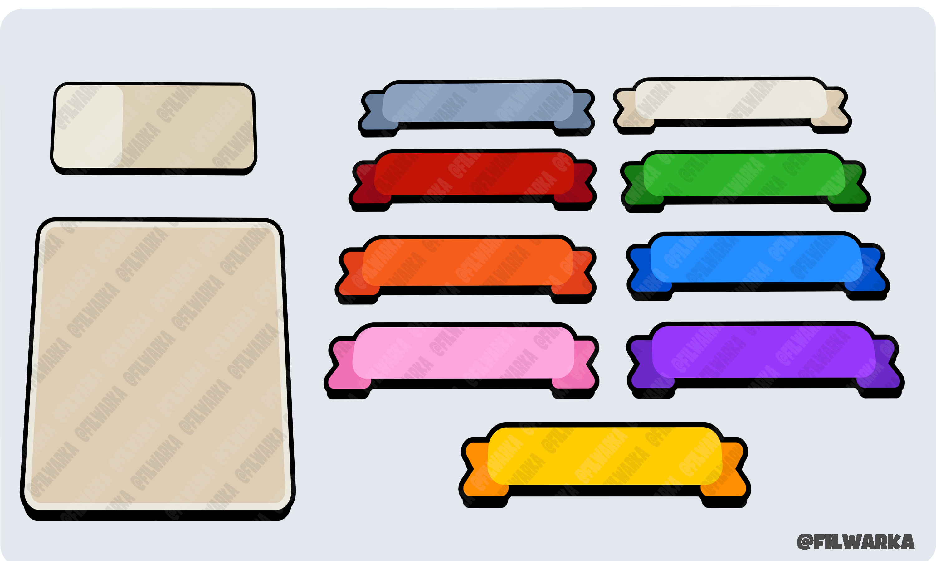 2D UI Asset Roblox Pack(PANELS) by Filwarka