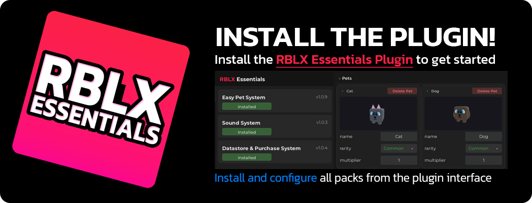 Install via RBLX Essentials Plugin