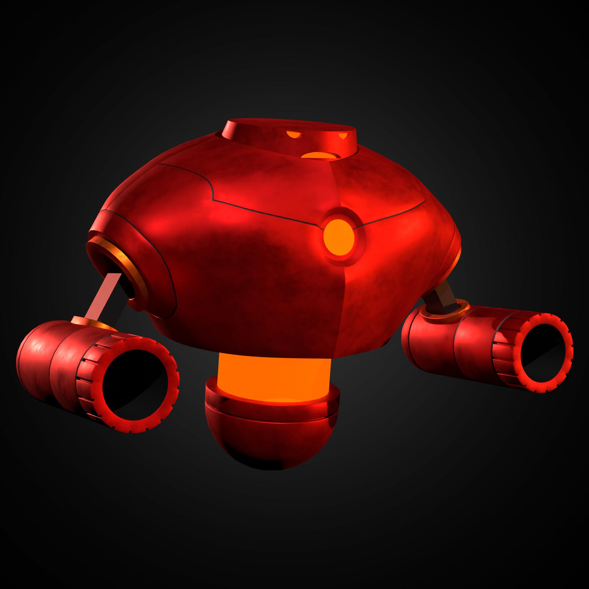 Fire robot ORION Sandbox [Blender] by C4NDY_Portfolio
