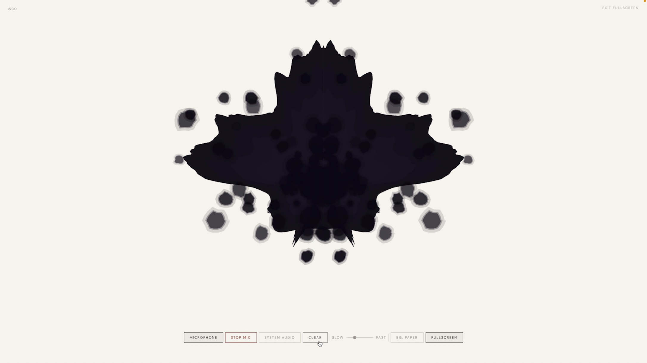 &co Rorschach Ink Blot Visualizer