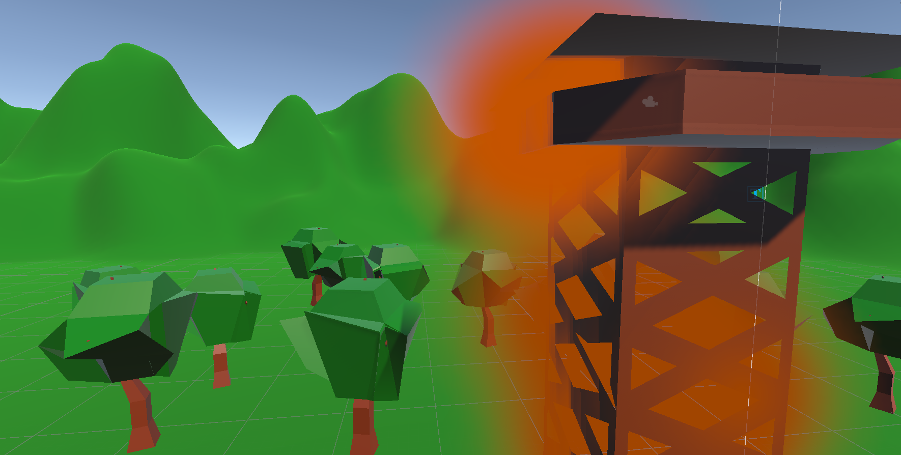 Tower In fire