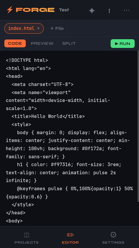 Html app maker by Frozenbastion games