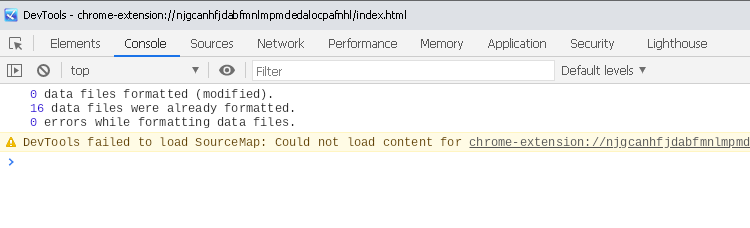 Chromium JS console