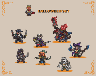 Halloween Paper Miniatures Set  